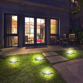 Уличный солнечный светильник Yousheng с датчиком автоматического включения/выключения, супер яркий, водонепроницаемый, простой путь установки, садовый наземный светильник White Light.