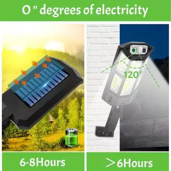 Уличный солнечный уличный светильник, светодиодные солнечные светильники с дистанционным датчиком движения, 3 режима, водонепроницаемые настенные светильники, прожекторы для сада и патио