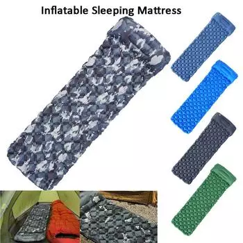 Уличный спальный коврик, надувной матрас для кемпинга с подушками, дорожный коврик, складная кровать, сверхлегкая воздушная подушка для пешего туризма и треккинга. зелёный