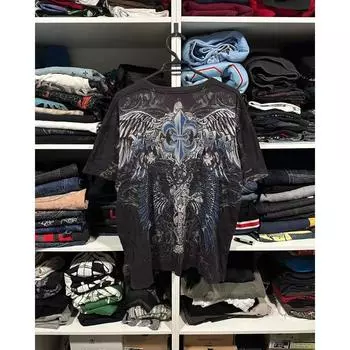 Уличный стиль женские топы с коротким рукавом лето ретро готический стиль высокий дизайн гербовый сбор Y2k панк стиль корейская мода S