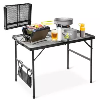 Уличный стол 2 высоты из алюминия для кемпинга, спорта на открытом воздухе, товаров для предотвращения стихийных бедствий [South Light], складной, легкий, 90 см, регулируемый, сплав,