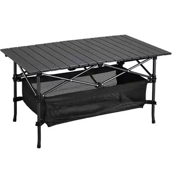 Уличный стол BAROKURO, легкий, прочный, складной, низкий, алюминиевый, для кемпинга. В комплекте сумка для аксессуаров. В комплекте сумка для хранения. Удобно переносить.