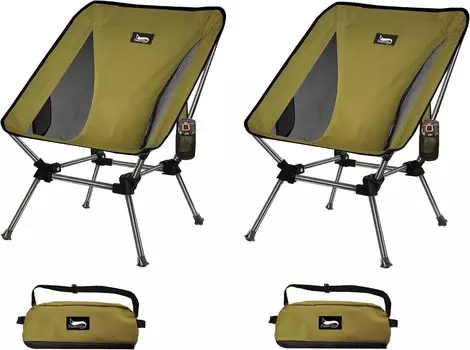 Уличный стул с регулируемой высотой, развитая чаша, складной, с грузоподъемностью, компактная сумка для хранения, удобная для гор и портативная, 2-сторонняя