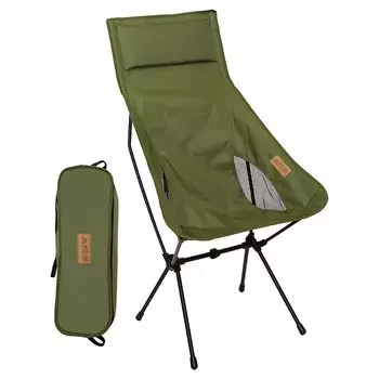 Уличный стул VASTLAND с высокой спинкой Оливковый походный стул
