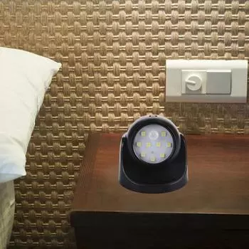 Уличный светильник для кемпинга, 9 светодиодов, индукционная энергосберегающая лампа для человеческого тела, вращение на 360 градусов, автоматический индукционный рабочий светильник для внутреннего и наружного использования белый