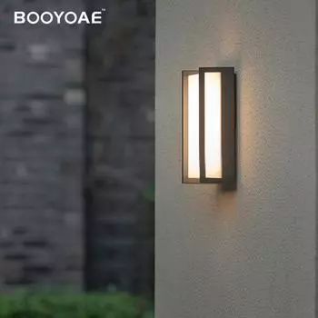 Уличный светодиодный настенный светильник, украшение, современный водонепроницаемый светильник для крыльца, балкона, настенное освещение IP54, энергосберегающий светильник для террасы, садовый настенный светильник Warm light