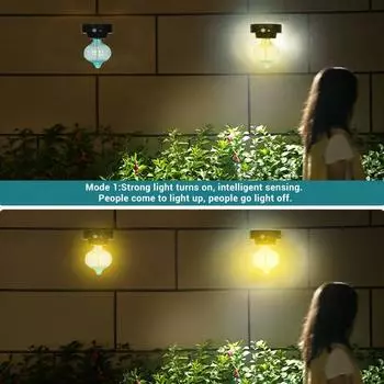 Уличный светодиодный супер яркий солнечный вольфрамовый светильник, водонепроницаемый, для дома, с датчиком человеческого восприятия, настенный светильник для двора, уличный фонарь