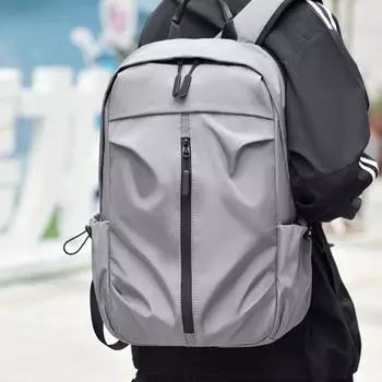 Уличный тренд Новый рюкзак Мужской простой модный рюкзак Легкий женский рюкзакРюкзак 28.5x14x44cm чёрный