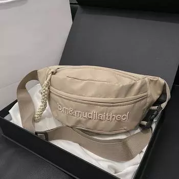 Уличный тренд однотонная нагрудная сумка весна и лето новая мода повседневная поясная сумка для мужчин и женщин пара сумка-мессенджер женская сумка чёрный