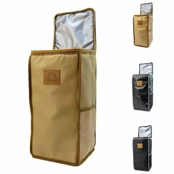 Уличный винный холодильник, чехол для фонаря, охладитель для шампанского, ведро для льда, сумка для фонаря (Желтая ткань) чёрный