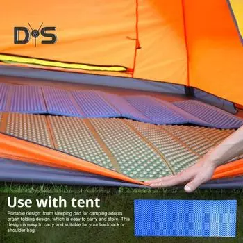 Уличный влагостойкий коврик, сверхлегкий XPE-пенный матрас для кемпинга, многофункциональный прямоугольный портативный водонепроницаемый складной спальный коврик оранжевый