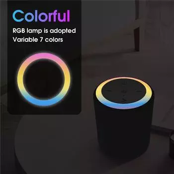 Уличный водонепроницаемый Bluetooth-динамик, цилиндрический маленький стальной ствол, цветной мини-динамик, портативный тканевый динамик чёрный