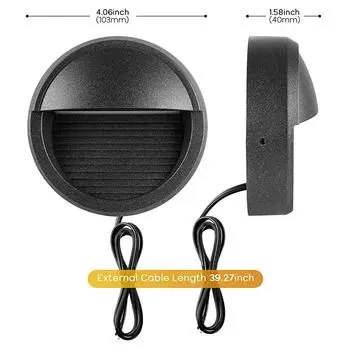 Уличный водонепроницаемый настенный светильник IP65 для ландшафтной террасы, круглый настенный светильник для перил лестницы, встраиваемый декоративный настенный светильник DC12V