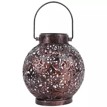 Уличный водонепроницаемый полый подвесной светодиодный светильник на солнечной батарее для украшения ландшафта сада