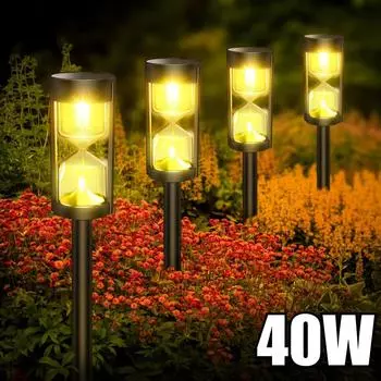 Уличный водонепроницаемый солнечный светильник для газона с песочными часами, светодиодный декоративный светильник для пола, светильник для двора, вилла, сад, ландшафтный светильник 4PCS
