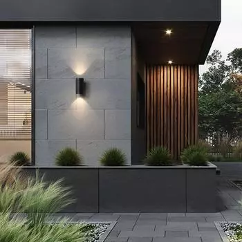 Уличный водонепроницаемый светодиодный настенный светильник IP65 водонепроницаемый алюминиевый светильник для дома садовый дверной светильник для внутреннего освещения светильники для освещения вверх и вниз Warm White