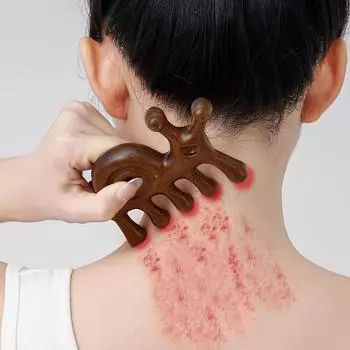 Улитка Дерево Тело Меридиан Массаж Широкий Зубчатый Гребень Лицо Глаз Плечи Шея Гребень Акупунктурная Терапия Кровообращение Инструмент Гуаша one size