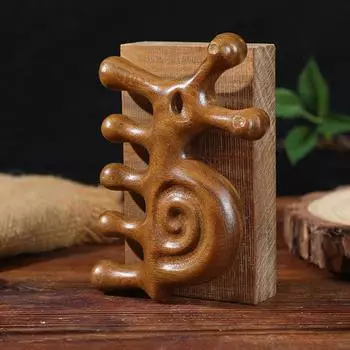 Улитка Дерево Тело Меридиан Массаж Широкий Зубчатый Гребень Лицо Глаз Плечи Шея Гребень Акупунктурная Терапия Кровообращение Инструмент Гуаша