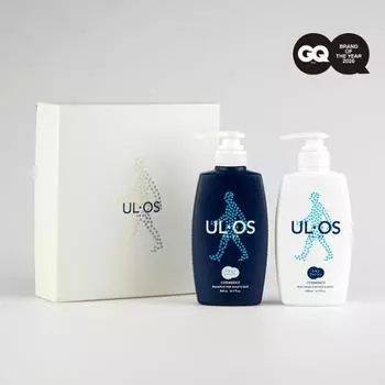 ULOS Очищающее 2 вида специальное (Шампунь для кожи головы 500 мл + средство для мытья кожи 500 мл)