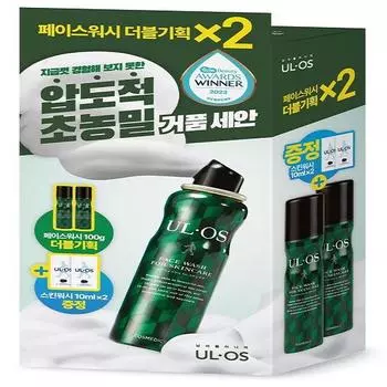 ULOS Средство для умывания лица Double Special (+Средство для мытья кожи 10 мл*2) Face wash double plan (+ giveaway)