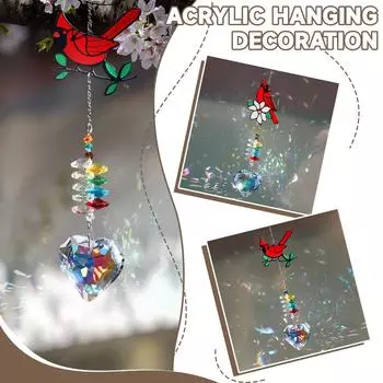 Уловитель света, хрустальный ловец света, подвеска на окно в помещении, подарок для садовой птицы, День святого Валентина, День матери, ловец света, для памятных дат One Size