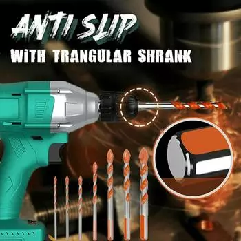 Конечные сверла (7шт) -Многофункциональные рабочие наборы для керамических стеклянных отверстий оранжевый