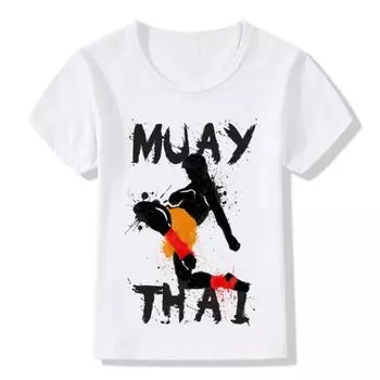 Ultimate Fighting Muay Thai Hardcore Fight Design Детские рубашки ST Детская повседневная одежда Модные топы для мальчиков и девочек Футболки 4T