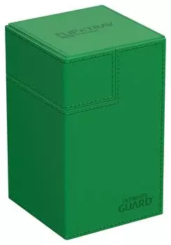 Ultimate Guard Deck Case Xeno Skin Monocolor Green Flip`n`Tray 100+