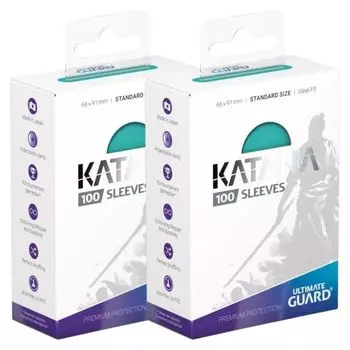 Ultimate Guard Katana Стандартные 100 Протекторы Набор протекторов, Размер, (Бирюзовый, 2)