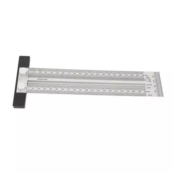 Ultra Accurate Marking T Ruler Stainless Steel Woodworking Scribing T Ruler High Accuracy Carpenter 200mm/7.87in