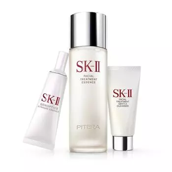 Ultra Aura Essential Set Skin Care Trial Set Лосьон для умывания лица Сыворотка Отбеливание Увлажнение Сухое увлажнение Отбеливание Осветление Уход SK2