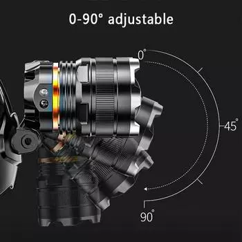 Ultra Bright LED Induction Headlight Long Battery Life White Laser Flashlight Waterproof Zoom Fishing Head Mounted Headlight