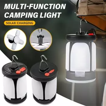 Ultra-Bright Rechargeable LED Camping Lantern-Foldable Floodlight Hands-Free Lantern Portable Folding Light for Camping/Hiking/Fishing B-white light(5 modes)