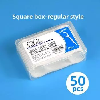 Ultra-fine Disposable Dental Floss Sticks Small box of 50 sticks