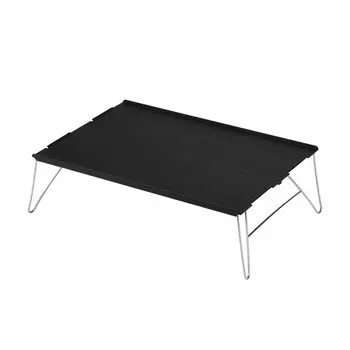 Ultra Light Folding Mini Table Stainless Steel Low Table Camping Table Biker Backpacker BBQ Hiking Disaster Shelter Disaster Prevention Lightweight