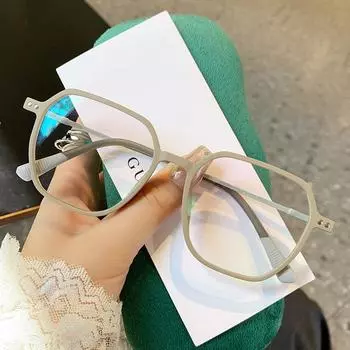 Ultra-Light Myopia Glasses Frame Men S Retro Versatile Plain Anti-Blue Light Glasses Frame Women Can Match Myopia Tr7522
