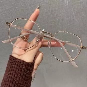 Ultra-Light Round Frame Anti-Blue Light Glasses Suitable for All Face Shapes синий