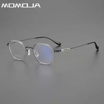 Ultra-light Trendy Unisex Pure Titanium Glasses Frames Retro Optical Glasses Fashionable Myopia Prescription Eyeglasses 9924
