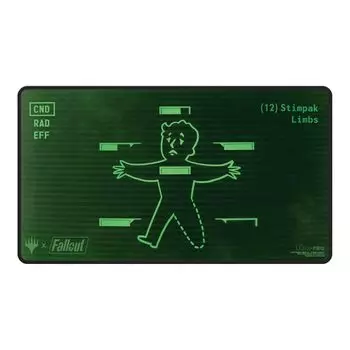 Ultra PRO Fallout Black Stitch Playmat Управление инвентарем The Gathering Ограниченный выпуск Коллекционные предметы Торговля Настольные игровые принадлежности Аксессуары чёрный