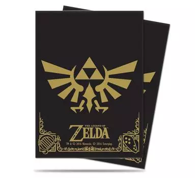 Ultra Pro The Legend of Zelda Black Gold Deck Protectors Sleeves Standard Size & (65 счет)