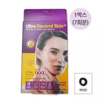 Ultra Second Skin 2X 2X Прозрачный солнцезащитный патч 1 коробка (7 порций) + весенняя повязка для волос