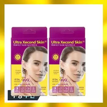 Ultra Second Skin 2X Прозрачный солнцезащитный патч Perfect Nude Sun Patch 1+1, 2X Прозрачный солнцезащитный патч 2BOX, 2 шт.