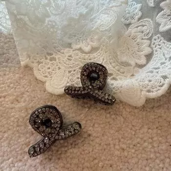 Ultra-Shiny Double Clips, Retro High-End Intersecting Crystal Small Hair Clips, Elegant Hair Accessories, Exquisite Side Clips