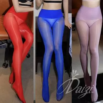 Ultra-Thin 360° Seamless High-Waist Slimming Pantyhose - Sexy Hip-Lifting 8D Flash Glossy Tights Enhanced Waist Glossy