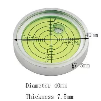 Ultra Thin 7.5mm Universal Circular Spirit Level Bubble Bead Internal Lines Wear-resistant Level Measuring Element 1PCS