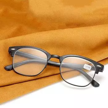 Ultralight Computer Eyeglasses Half Frame Reading Glasses Presbyopic Eyewear Presbyopia Eyeglasses black-250