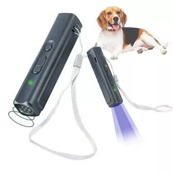 Ultrasonic Dog Repeller USB Rechargeable Dog Drive Device Dog Trainer Anti Barking Device with LED Indicator Lanyard чёрный