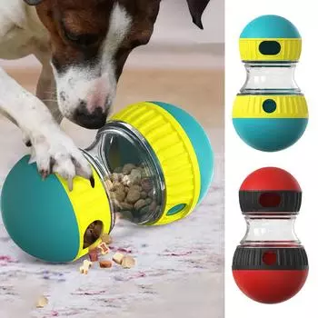 Улучшение интеллекта Игрушка для собак для маленьких, средних и больших собак, кошек Интерактивная медленная кормушка для щенков, мячик для игрушек, шнауцер, золотистый ретривер, кормушка для животных бирюзовый
