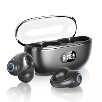 Улучшение качества звука Беспроводные наушники-вкладыши с воздушной проводимостью, костной проводимостью, утечкой звука, шумом ENC, низким уровнем шума, которые не блокируют ваше открытое ухо