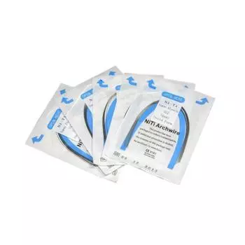 Улучшенная арка Niti для эффективного выравнивания зубов — круглая эластичная 180 мм, прочная и долговечная стоматологическая техника